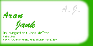 aron jank business card